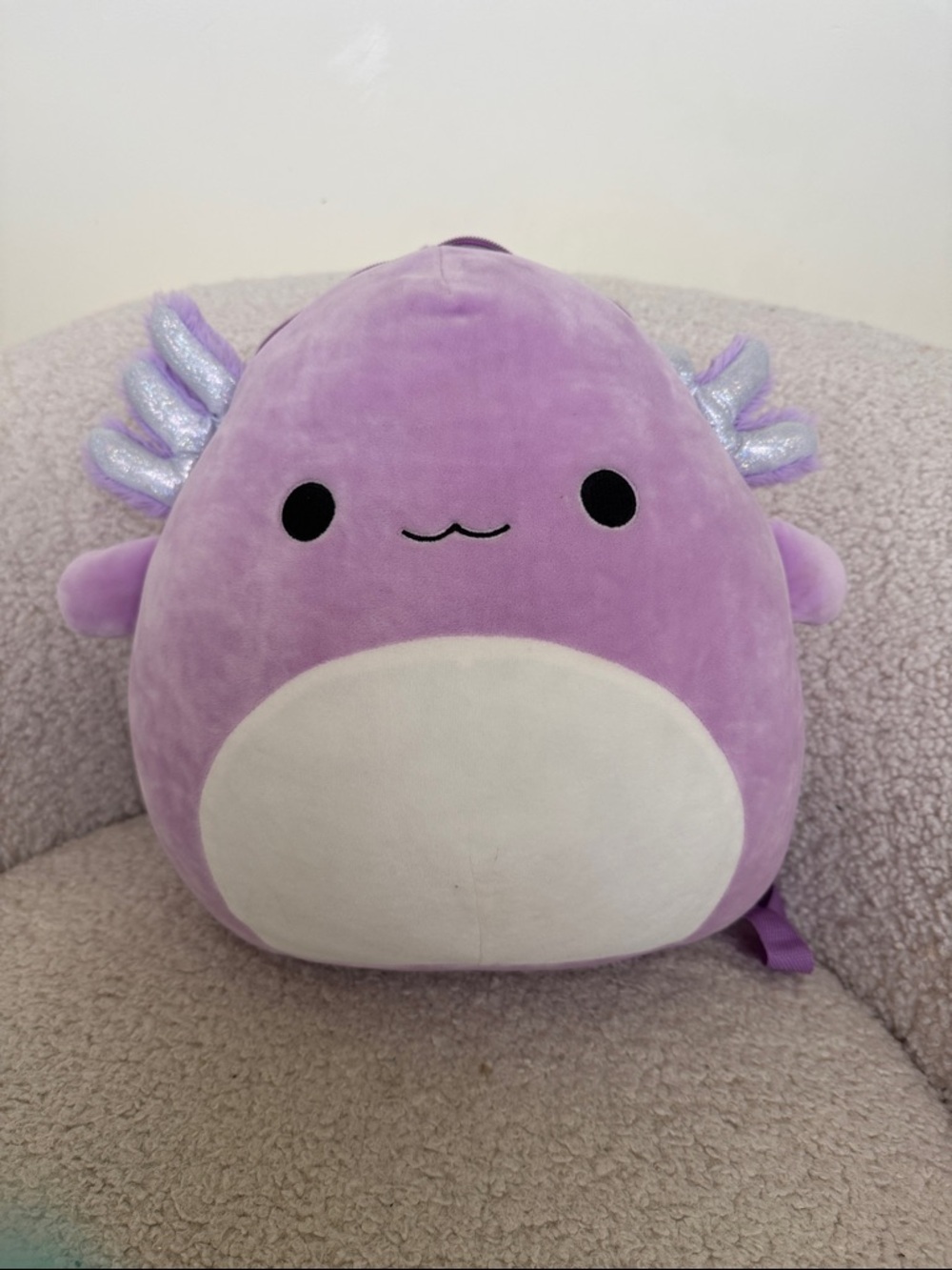 Squishmallow back pack. Original. Never used. Purple Axolotl